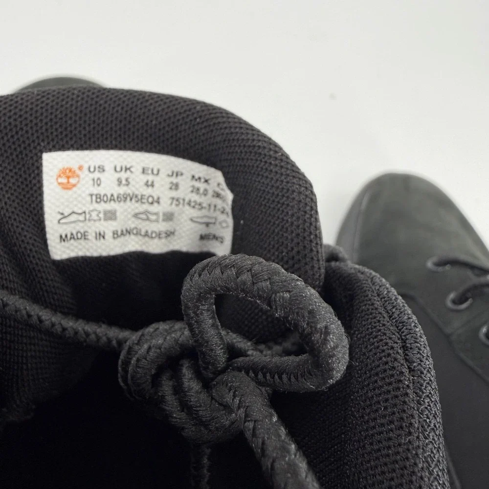 Timberland Davis Square Chukka‎ Boots Mens Black Nubuck Sneakers TB0A69V5EQ4